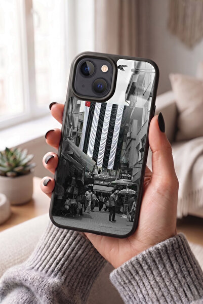 Snacase Apple iPhone 15 Uyumlu Türk Bayrağı Tasarımlı Glossy Premium Kılıf