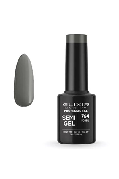 Elixir Επαγγελματικό Ημι-τζελ Μόνιμο Βερνίκι Νυχιών 764 Γκρι Μπεζ Μεσαίας Έντ...