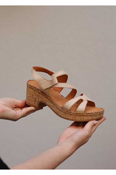 EREN SHOES BAG AGUSTO Sandale de damă din piele naturală, cu bandă cu arici, ...