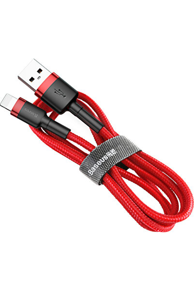 Baseus Cafule Πλεγμένο Καλώδιο USB σε Lightning Κόκκινο 1 μ. (CALKLF-B 09)