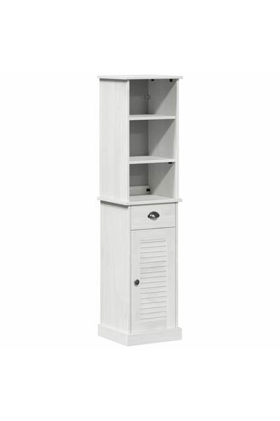 vidaxl Set de mobilier pentru baie cu raft VIGO 2 pcs Alb și Alb Antic