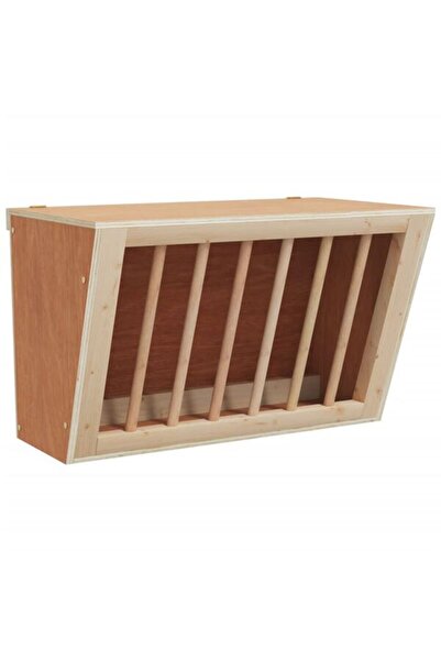 vidaxl Hranitor pentru fân pentru iepuri, 37 x 18.5 x 23 cm, Lemn masiv de brad