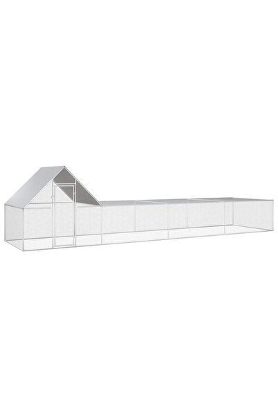 vidaxl Coș de păsări, 8 x 2 x 2 m, Oțel galvanizat