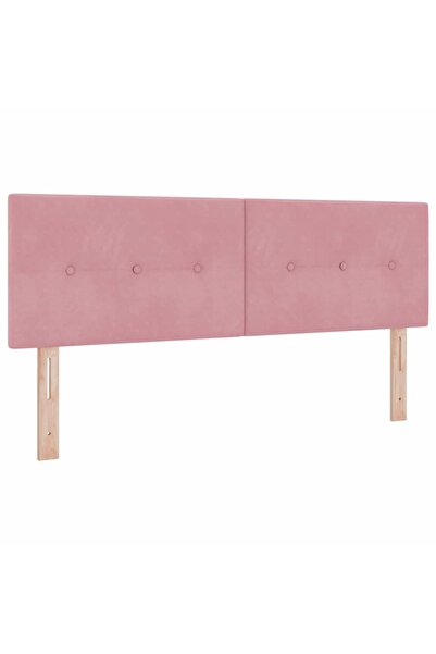 vidaxl Tăblie cap Roz 160 cm Catifea