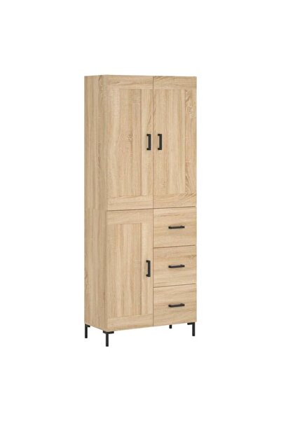 vidaxl Dulap înalt, stejar Sonoma, 69,5 x 34 x 180 cm, lemn prelucrat