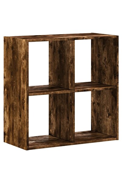 vidaxl Bibliotecă, stejar afumat, 68,5x32x68,5 cm, lemn compozit