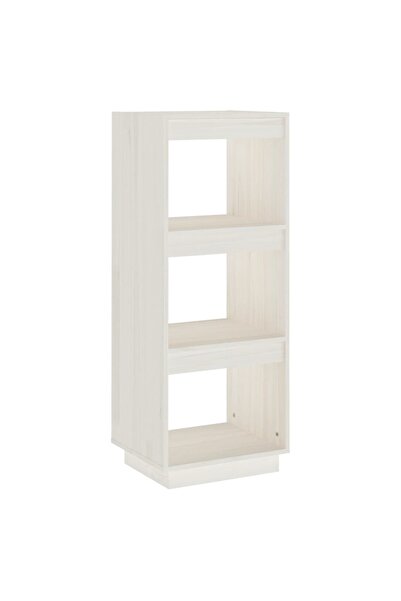 vidaxl Bibliotecă/Separator cameră, alb, 40x35x103 cm, lemn masiv pin