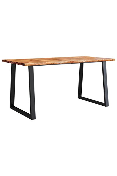 vidaxl Masă cu margini naturale, 160x80x75 cm, lemn masiv de acacia