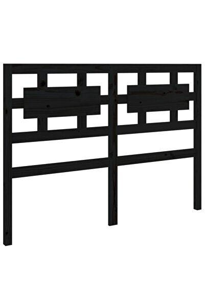 vidaxl Tăblie de pat, negru, 185,5x4x100 cm, lemn masiv de pin
