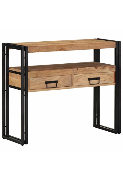 vidaxl Masă de consolă Maro 90 x 33 x 75 cm Lemn Solid de Acacia