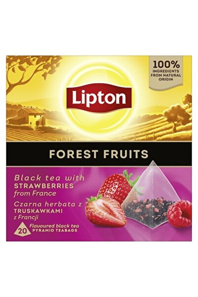 Lipton Μαύρο τσάι με φρούτα του δάσους, 20 πυραμιδικά φακελάκια