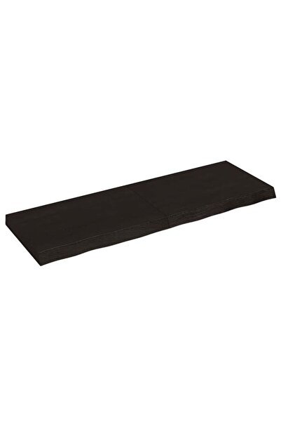 vidaxl Blat de baie, maro închis, 120 x 40 x(2-6) cm, lemn masiv tratat
