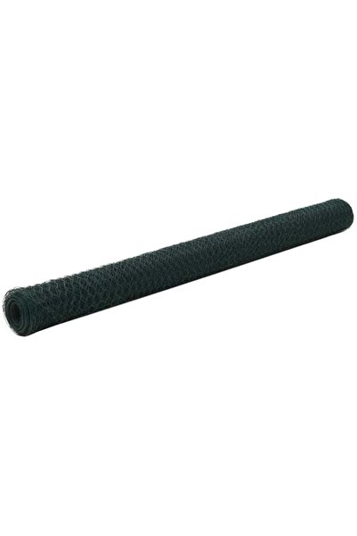 vidaxl Plasă de gard pentru găini, Verde, 25 x 1.5 m, Oțel acoperit cu PVC