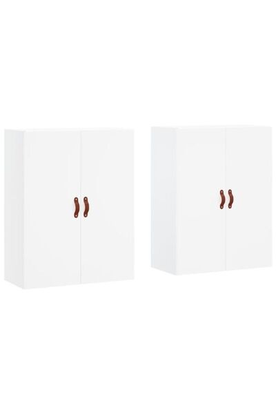 vidaxl Dulapuri suspendate, 2 buc., albe, 69.5 x 34 x 90 cm