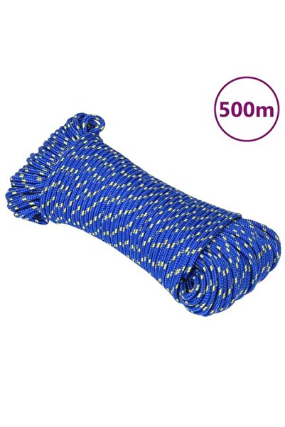 vidaxl Frânghie de barcă, albastră, 3 mm, 500 m, polipropilenă