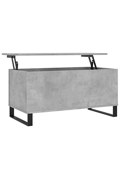 vidaxl Măsuță de cafea, gri beton, 90x44,5x45 cm, lemn compozit
