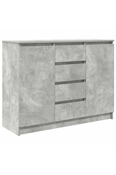 vidaxl Comodă cu sertare Gri beton 100,5 x 35 x 76 cm Lemn prelucrat