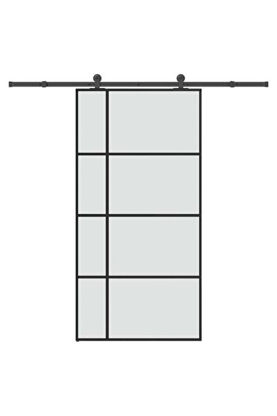 vidaxl Ușă glisantă cu set de feronerie 102,5 x 205 cm sticlă ESG/aluminiu