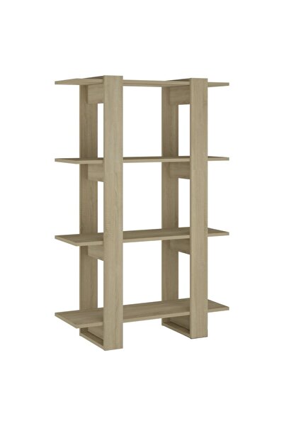 vidaxl Bibliotecă/Separator cameră, stejar sonoma, 80x30x123,5 cm