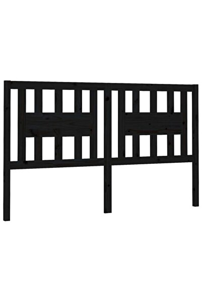 vidaxl Tăblie de pat, negru, 126x4x100 cm, lemn masiv de pin
