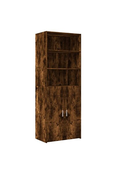 vidaxl Dulap înalt, stejar afumat, 70 x 42,5 x 185 cm, lemn prelucrat