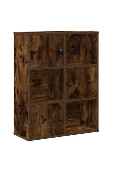 vidaxl Bibliotecă, stejar fumuriu, 60x24x76,5 cm, lemn prelucrat