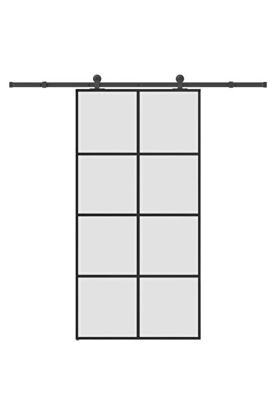 vidaxl Ușă glisantă cu set de feronerie 102,5 x 205 cm sticlă ESG/aluminiu