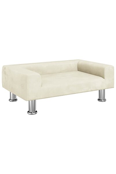 vidaxl Canapea pentru copii, crem, 70x45x26,5 cm, catifea