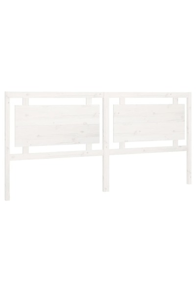 vidaxl Tăblie de pat, alb, 205,5x4x100 cm, lemn masiv de pin