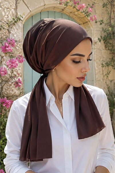Aişe tesettür Dark Mink Scarf Bonnet