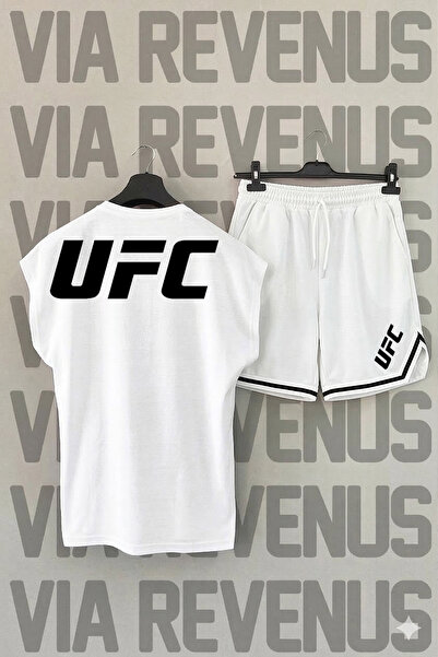 Vordevia Ufc Printed Zero Sleeve Sports Tshirt and Shorts Sports Training Set