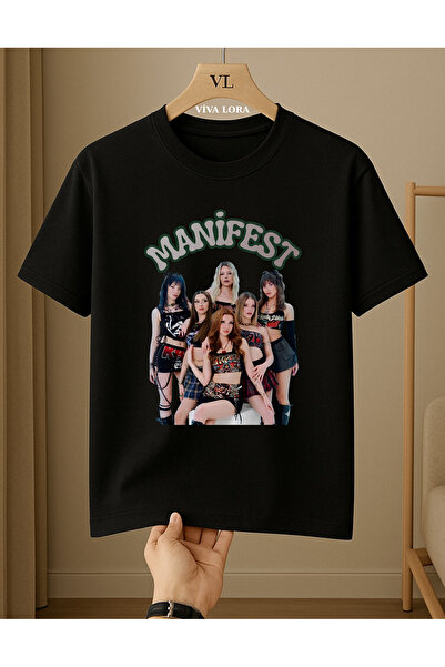 VİVA LORA TRICOU DE DAMĂ REGULAR, 100% BUMBAC, CU GULER ROTUND, CU IMPRIMEU M...