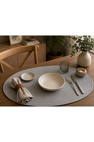 EGE ÖRGÜM Supla Handmade 1 Piece Oval Presentation Mat