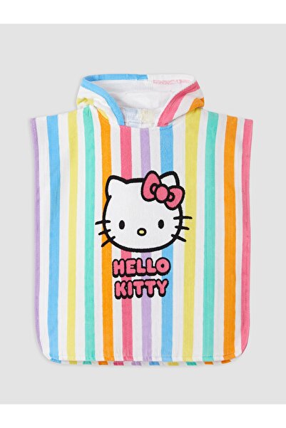 LC Waikiki Hello Kitty Baskılı Kız Çocuk Panço Havlu
