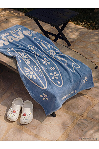 LC Waikiki Nevavm Printed Women's Beach Towel with Difference 70X150 cm