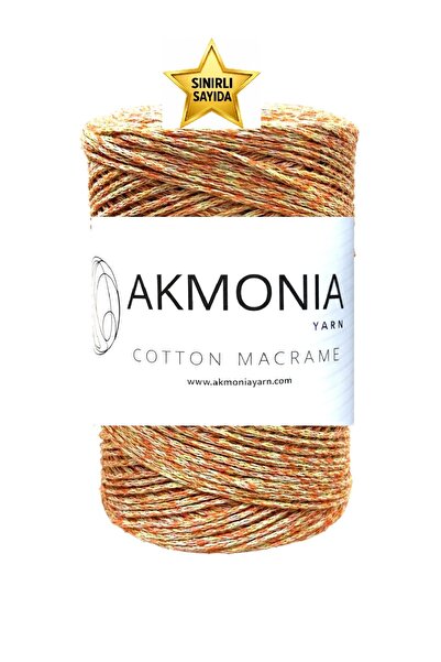 Akmonia Premium Pamuklu Makrome İpi 2 mm 250 gr - Zincir Örgü Çanta ve Supla ...