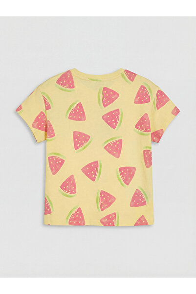 LC Waikiki Glitter Printed Girls' T-Shirt
