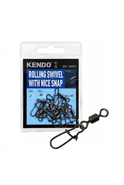 Kendo Rolling Swivel Snap Klipsli Fırdöndü No:2 (10'lu Paket)