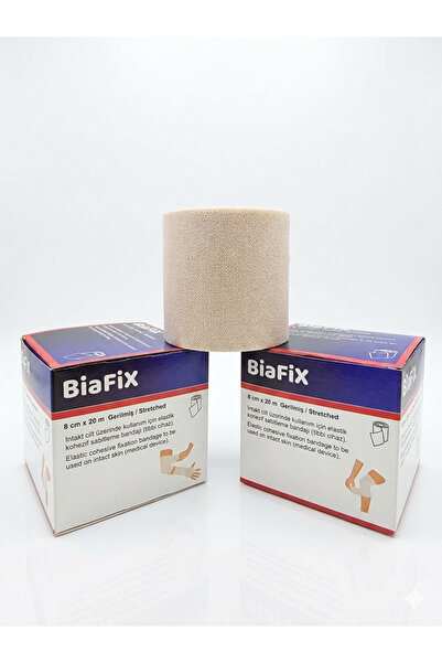 BİAFİX Gazofix 8cm x 20metre LF Fiksasyon Bandajı Ten Renk