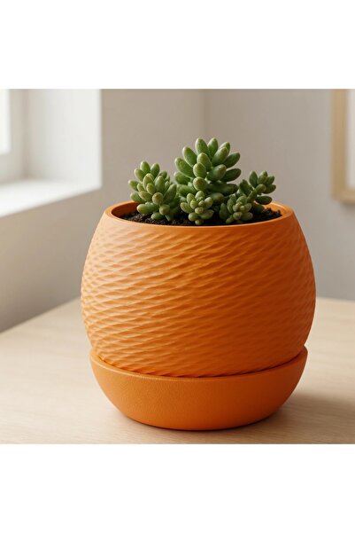OEM Ghiveci Decorativ Imprimat 3D pentru Plante și Suculente, 80mm - Orange c...