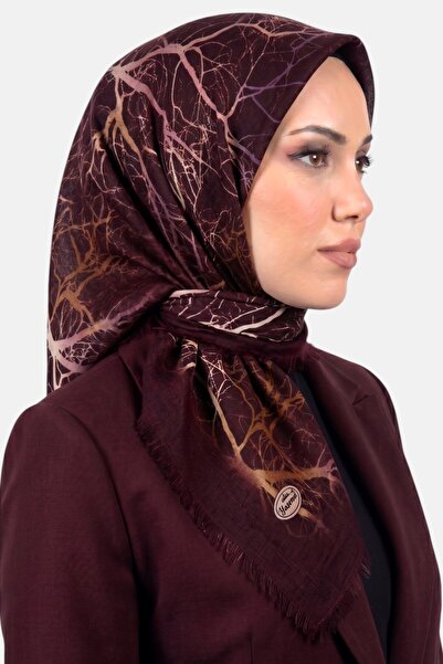 hadiora وشاح نسائي منقوش بنمط غصن شجرة القهوة الحارة