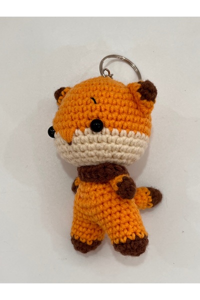 TOIVOS Amigurumi Tilki Anahtarlık - El Yapımı Örgü Figür