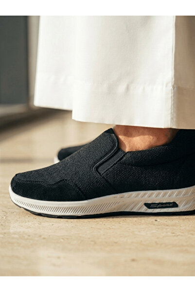 Sports Slip-On Comfortable Walking Shoes - Black, Navy, and Gray - Suitable f...