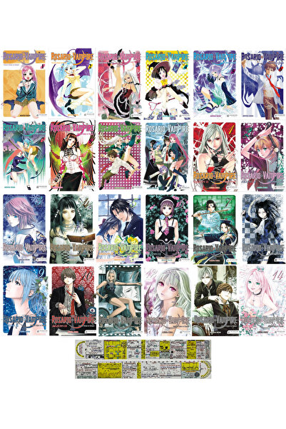 Akıl Çelen Kitaplar Rosario + Vampire 24 Cilt Eksiksiz Manga Seti (Manga Ayra...
