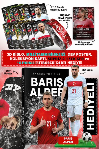 Parodi Yayınları Barış Alper Yılmaz Futbolcu Kitabı - Bileklik, 3D Biblo, Dev...