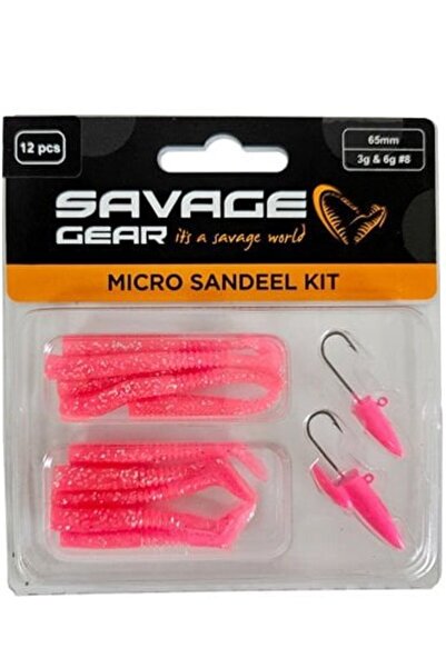 Savage Gear Lrf Micro Sandeel Kit 12 Adet(1+1.5+5) Pink