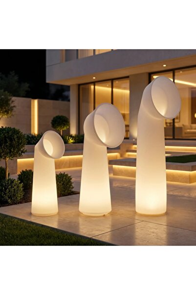 MYASEM STORE Aura Modern Led Light Planter Set Flowing Light Design Indoor an...