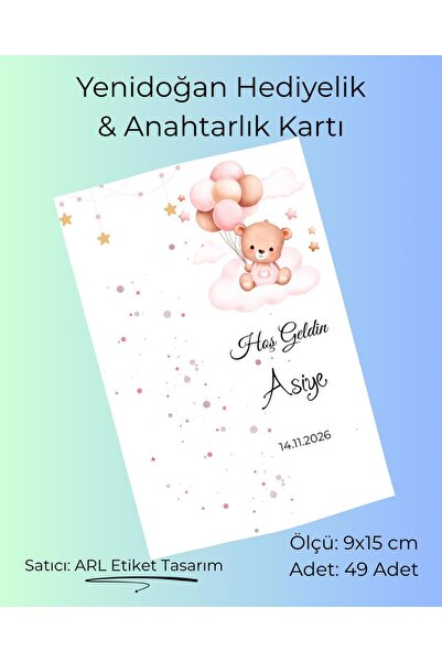 arl etiket tasarım dijital baskı merkezi Yenidoğan Hediyelik ve Anahtarlık Ka...