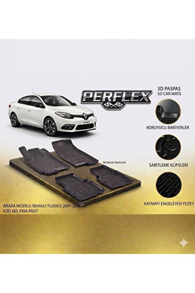 PERFLEX 3D PASPAS SİYAH RENAULT FLUENCE 2009--2016