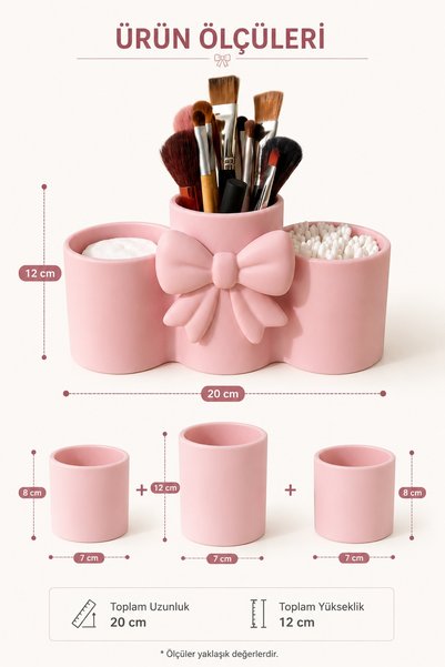 BB Craft Decorative Bow Design Multi-Compartment Organizer